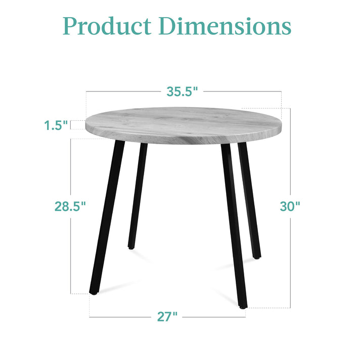 Best Choice Products Round Dining Table w/Steel Legs