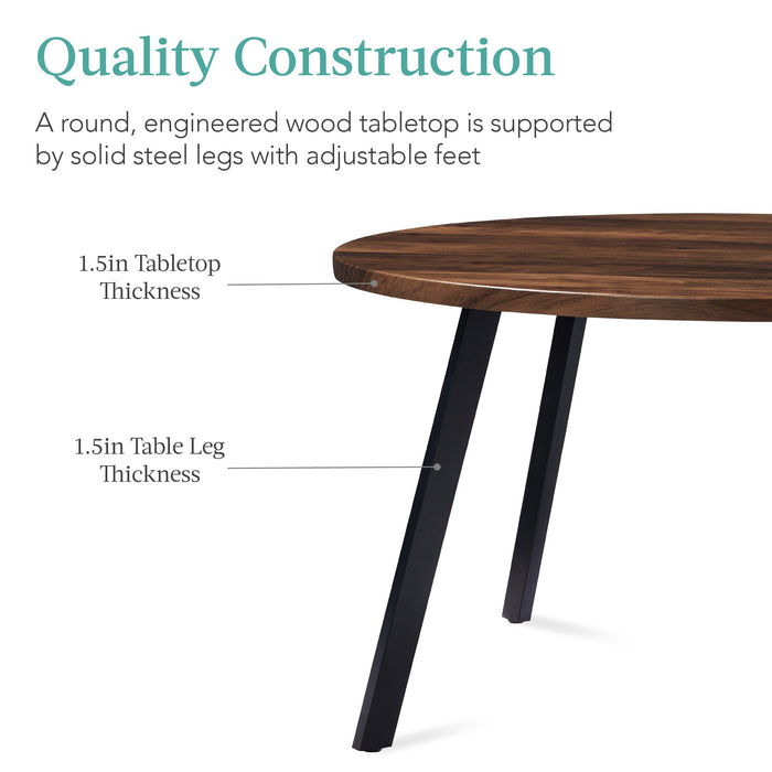 Best Choice Products Round Dining Table w/Steel Legs