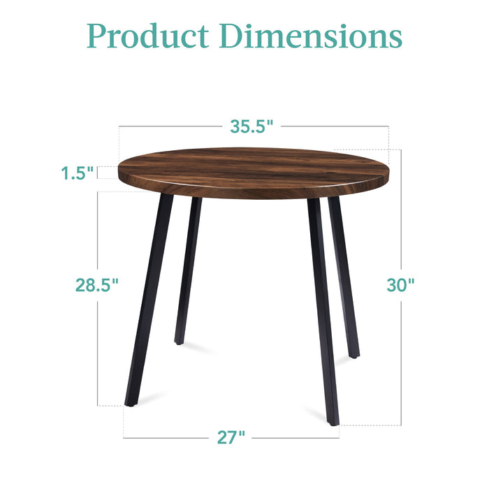 Best Choice Products Round Dining Table w/Steel Legs