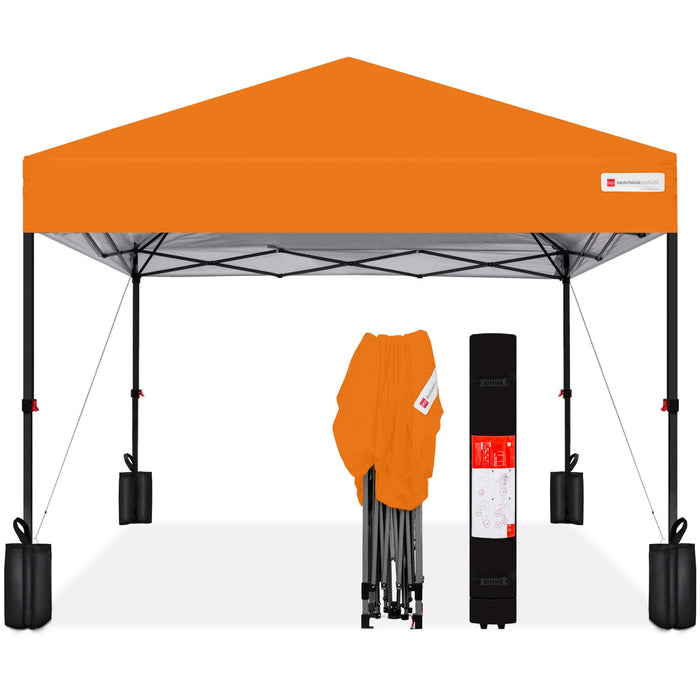 One-Person Setup Instant Pop Up Canopy w/ Case, 4 Weight Bags - 12x12ft