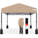 One-Person Setup Instant Pop Up Canopy w/ Case, 4 Weight Bags - 12x12ft