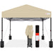 One-Person Setup Instant Pop Up Canopy w/ Case, 4 Weight Bags - 8x8ft