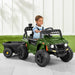 12V Kids Ride-On UTV and Trailer w/Parent Remote Control, LED Lights