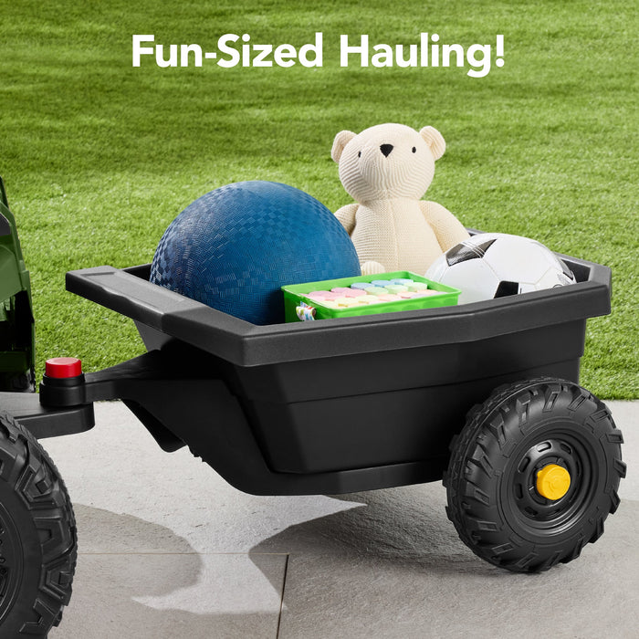 12V Kids Ride-On UTV and Trailer w/Parent Remote Control, LED Lights