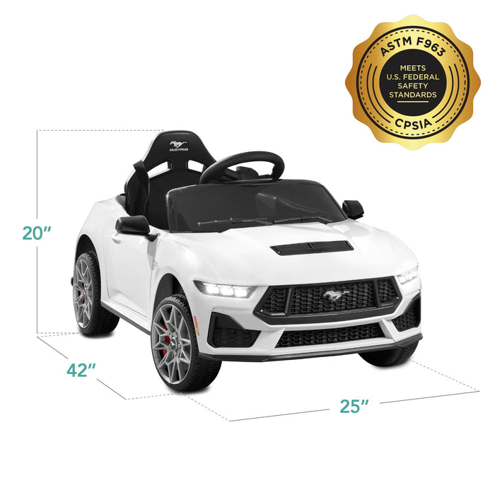 12V Kids Ride-On Car Officially Licensed Ford Mustang w/ Remote, 2 Speeds