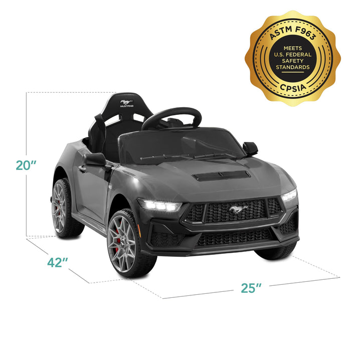 12V Kids Ride-On Car Officially Licensed Ford Mustang w/ Remote, 2 Speeds