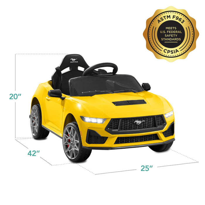 12V Kids Ride-On Car Officially Licensed Ford Mustang w/ Remote, 2 Speeds