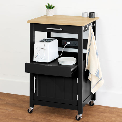 Rolling Kitchen Island Cart, Cabinet w/Drawer, Sliding Tray, Outlet