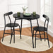 3-Piece Oval Dining Table Set, Small Kitchen Set w/ 2 Chairs