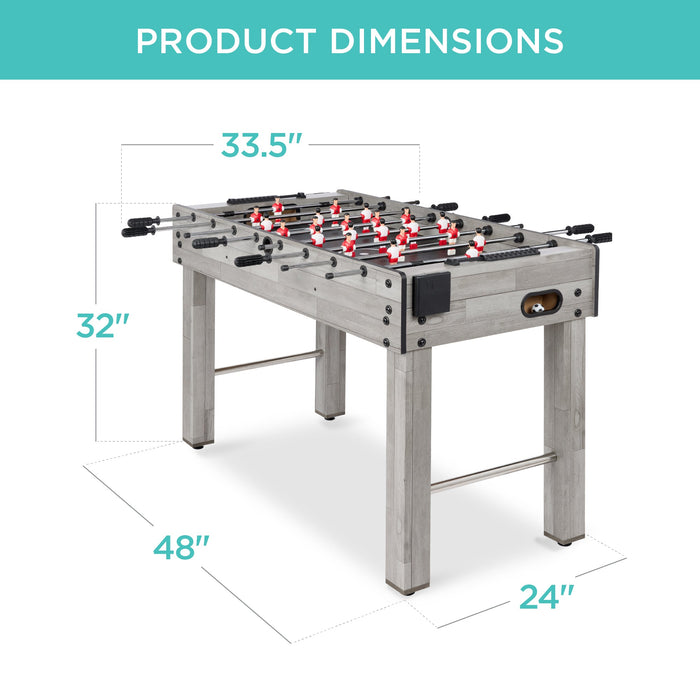 Table de jeu de baby-foot, baby-foot d'arcade avec 2 porte-gobelets, 2 balles - 48 pouces