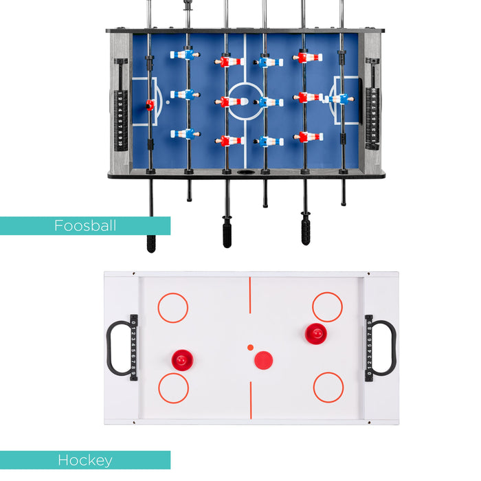 4-in-1 Multi Game Table Set w/ Air Hockey, Table Tennis, Billiards, Foosball