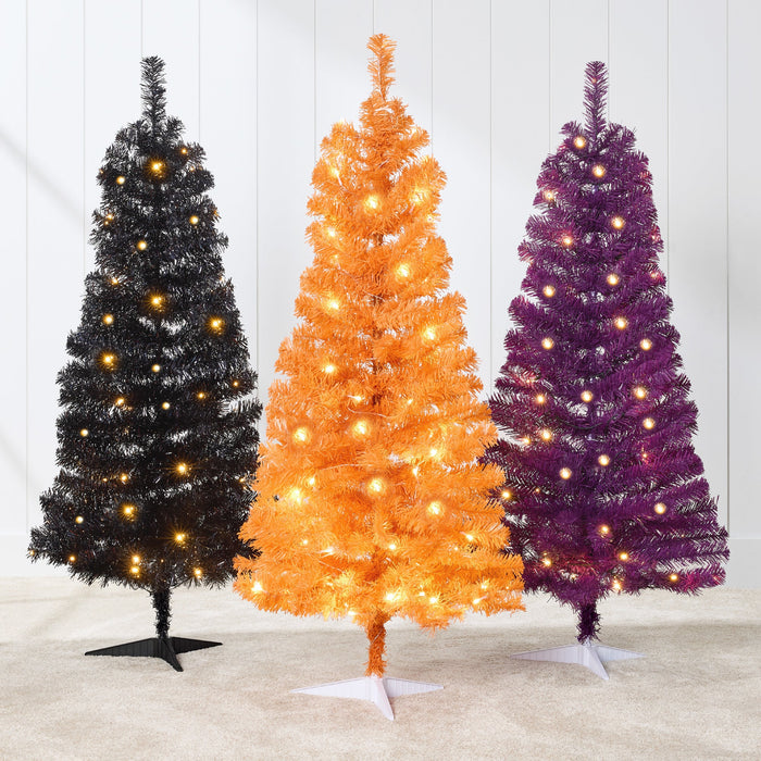 Prelit Colorful Mini Spruce Christmas Tree w/ LED Lights - 4ft