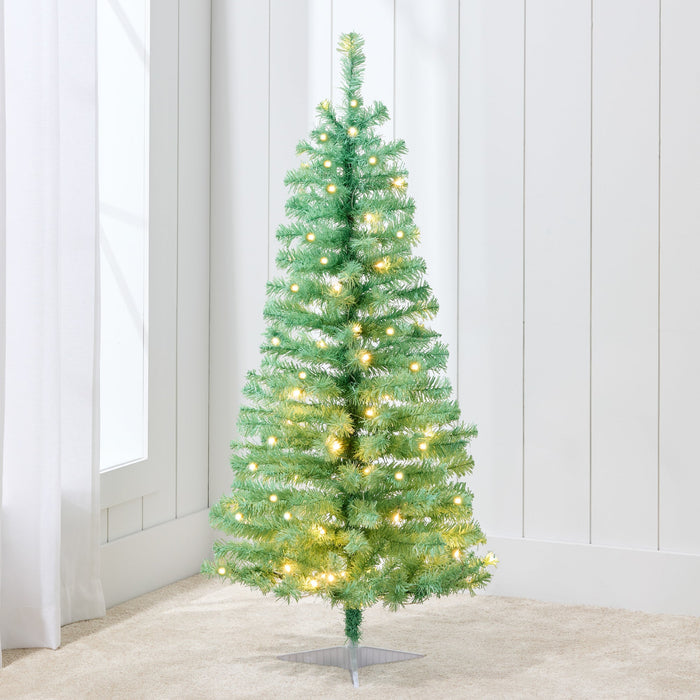 Prelit Colorful Mini Spruce Christmas Tree w/ LED Lights - 4ft