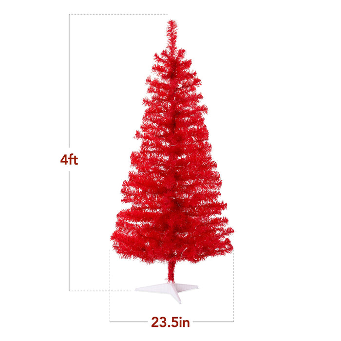 Prelit Colorful Mini Spruce Christmas Tree w/ LED Lights - 4ft