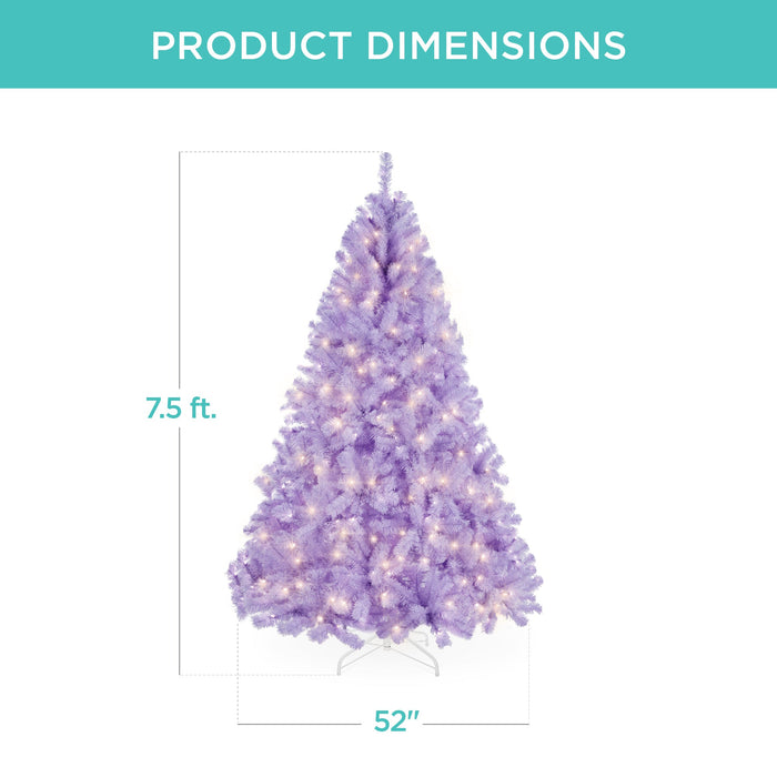 Pre-Lit Artificial Lavender Christmas Tree w/ Incandescent Lights