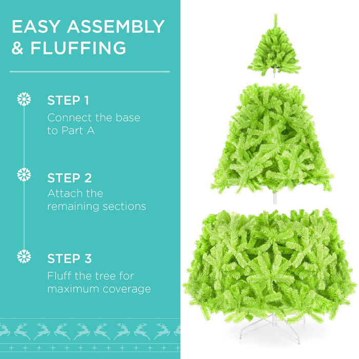 Pre-Lit Artificial Lime Green Christmas Tree w/ Incandescent Lights