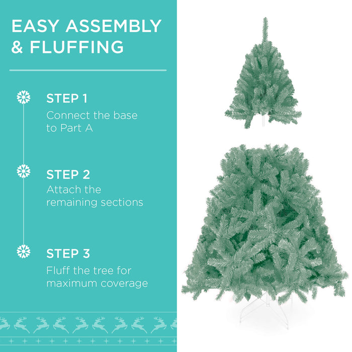 Pre-Lit Artificial Sage Green Christmas Tree w/ Incandescent Lights