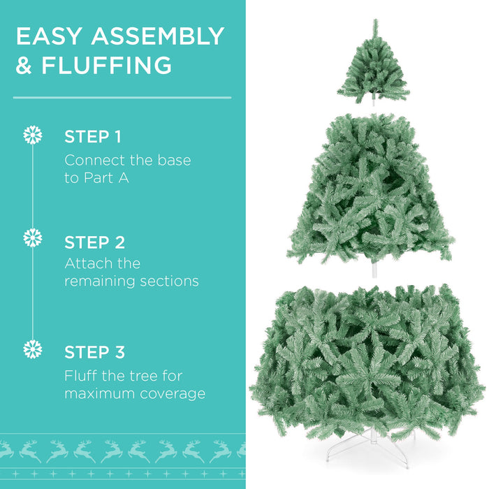 Pre-Lit Artificial Sage Green Christmas Tree w/ Incandescent Lights