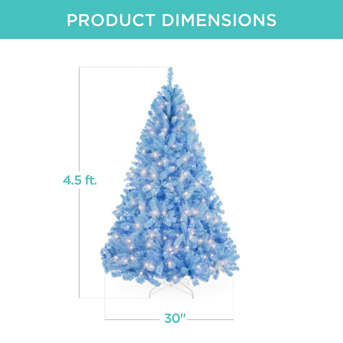 Pre-Lit Artificial Baby Blue Christmas Tree w/ Incandescent Lights