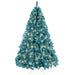 Pre-Lit Artificial Peacock Blue Christmas Tree w/ Incandescent Lights