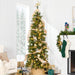 Pre-Lit Artificial Scotch Pine Pencil Christmas Tree w/ Metal Stand