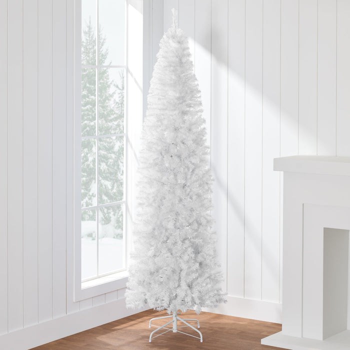 White Artificial Pencil Holiday Christmas Tree