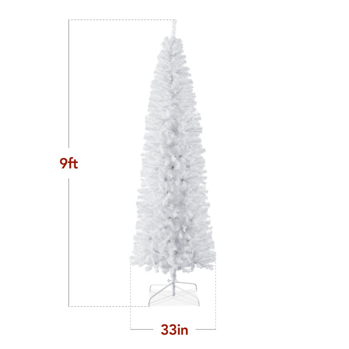 White Artificial Pencil Holiday Christmas Tree