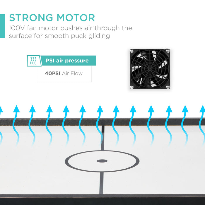 Table de jeu d'arcade Air Hockey avec 2 rondelles, 2 attaquants - 40 pouces