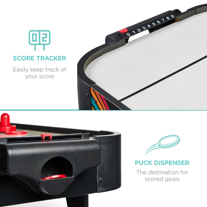 Table de jeu d'arcade Air Hockey avec 2 rondelles, 2 attaquants - 40 pouces