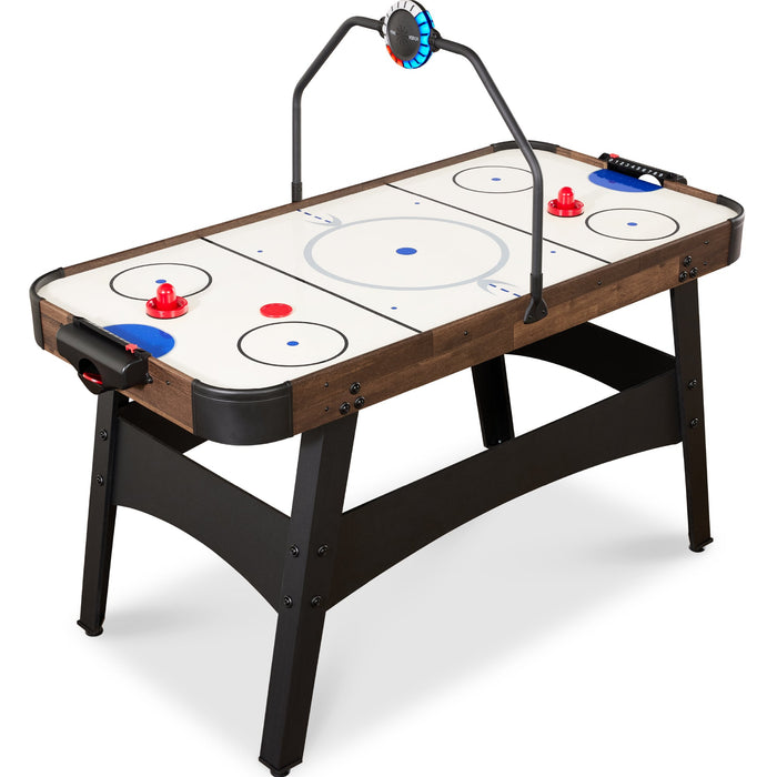 Table de jeu de hockey sur air avec lumières LED, tableau de bord, moteur puissant - 54 po