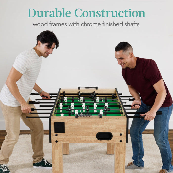 Large Full-Size Foosball Table w/ 2 Balls, 2 Cup Holders - 54in