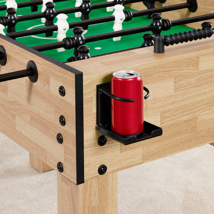 Large Full-Size Foosball Table w/ 2 Balls, 2 Cup Holders - 54in