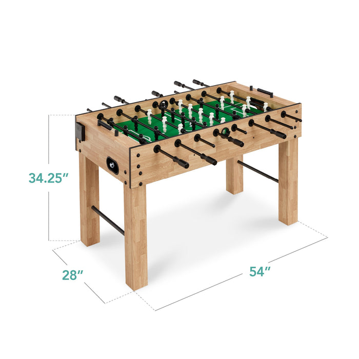 Large Full-Size Foosball Table w/ 2 Balls, 2 Cup Holders - 54in