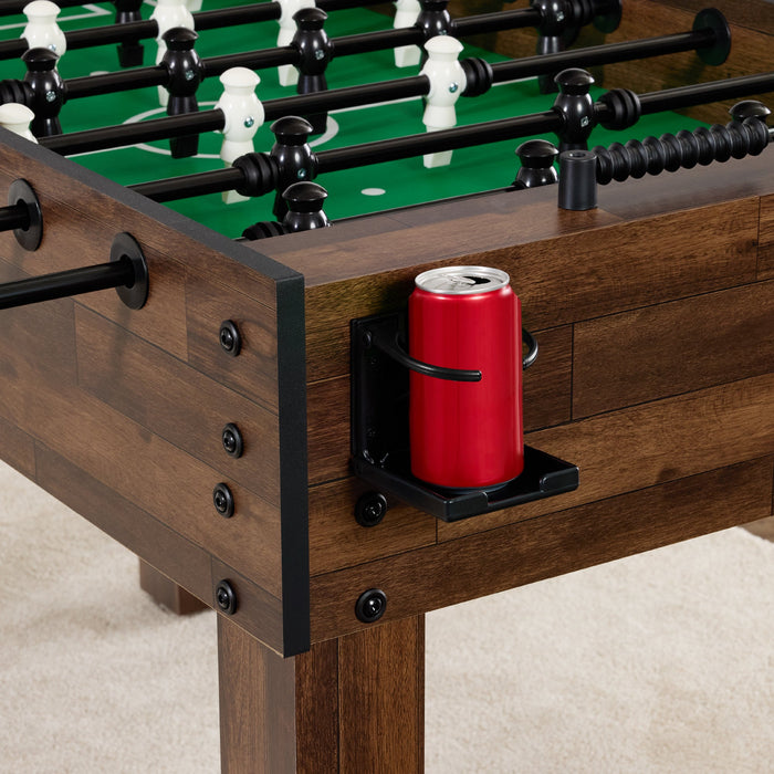 Large Full-Size Foosball Table w/ 2 Balls, 2 Cup Holders - 54in