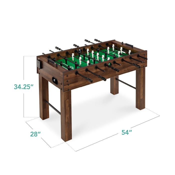 Large Full-Size Foosball Table w/ 2 Balls, 2 Cup Holders - 54in