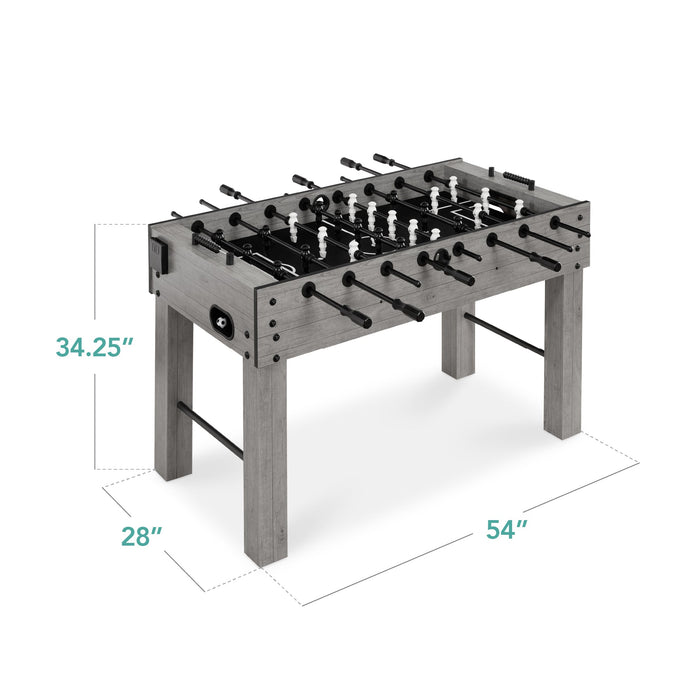 Large Full-Size Foosball Table w/ 2 Balls, 2 Cup Holders - 54in