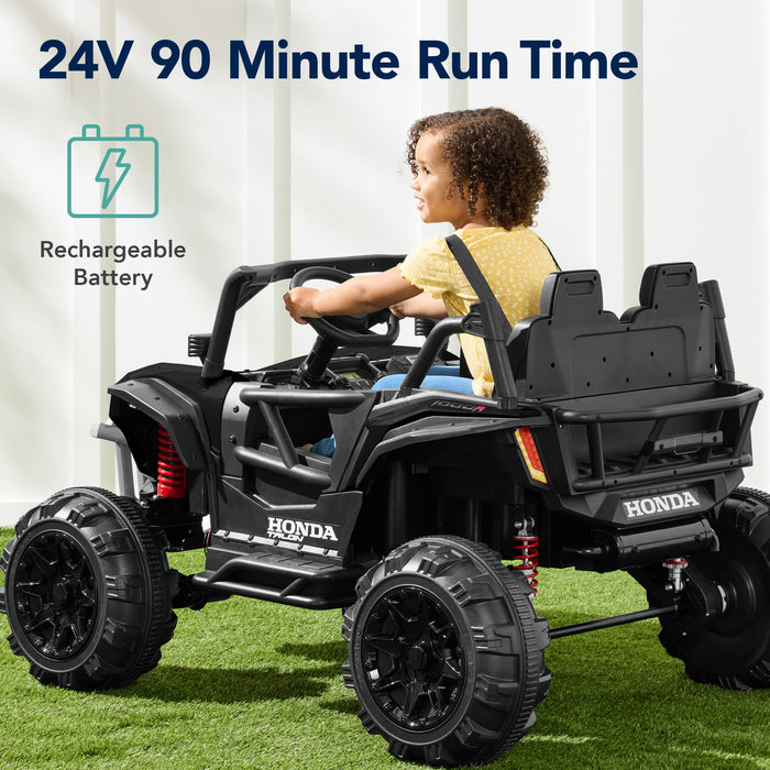 24V Kids Ride-On UTV Officially Licensed Honda Talon w/ Remote, LED Lights