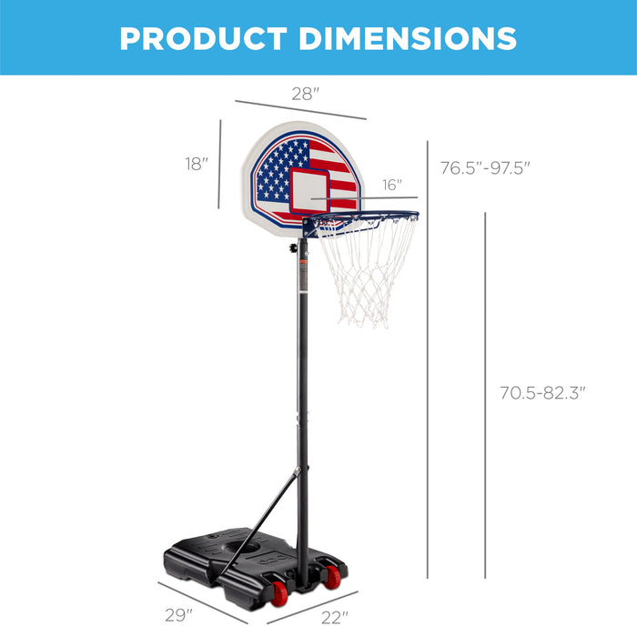 Panier de basket-ball réglable en hauteur pour enfants, système de panneau arrière portable avec roues