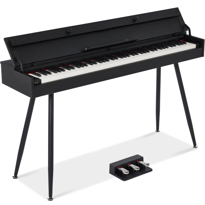 Modern 88 Key Fully Weighted Desk Style Digital Piano w/ Metal Legs