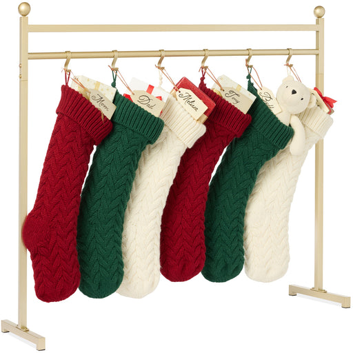 Christmas Stocking Stand, Decor Display w/ Name Tags, Chalk Marker- 3ft