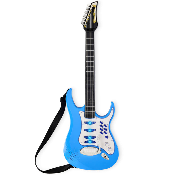 Kids Electric Guitar Toy Play Set w/ 6 Songs, Microphone, Amp