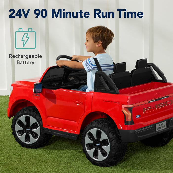 24V Kids Ride On Car Officially Licensed Ford Lightning w/ Remote, 2 Speeds