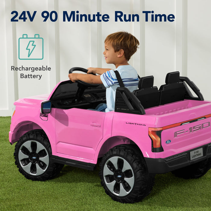 24V Kids Ride On Car Officially Licensed Ford Lightning w/ Remote, 2 Speeds