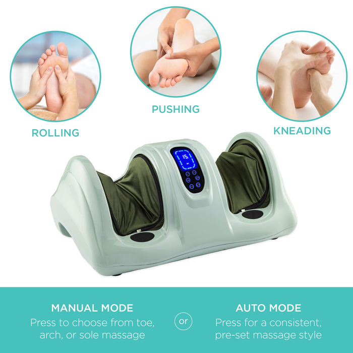 Therapeutic Foot Massager w/ High Intensity Rollers, Remote, 3 Modes