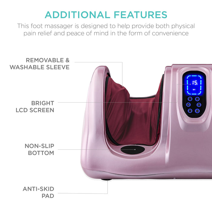 Therapeutic Foot Massager w/ High Intensity Rollers, Remote, 3 Modes