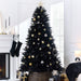 Premium Artificial Black Pampas Christmas Tree w/ Foldable Metal Base