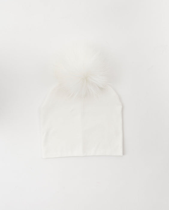 Kid Cotton Beanie Ivoire