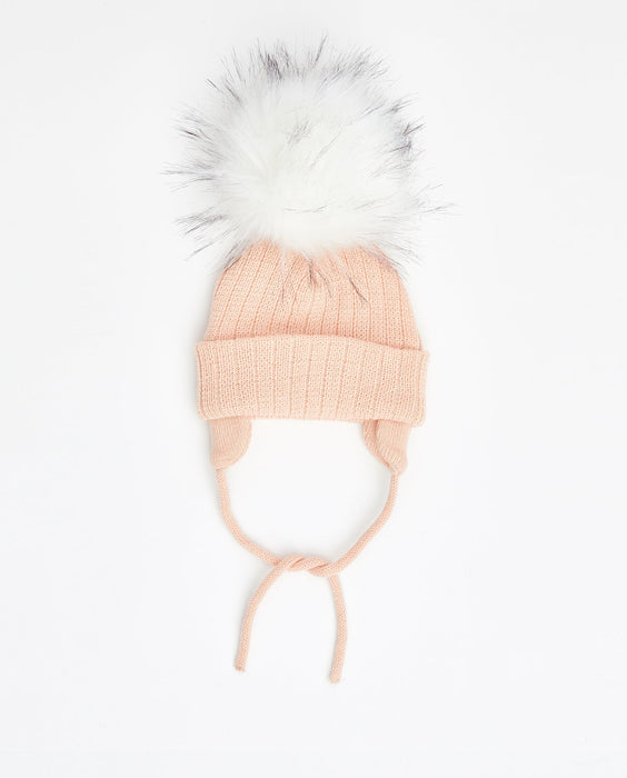 Knit Beanie Pink Nude